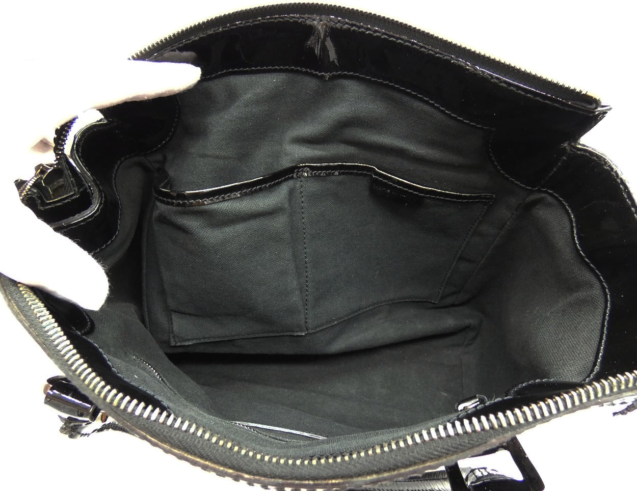 Burberry Anford Black Patent Bag