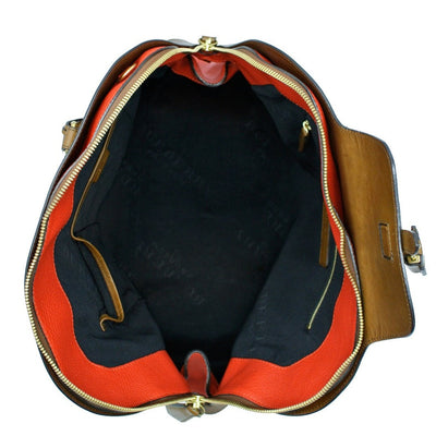 Burberry Prorsum Milverton Velvet and Leather Bowling Bag