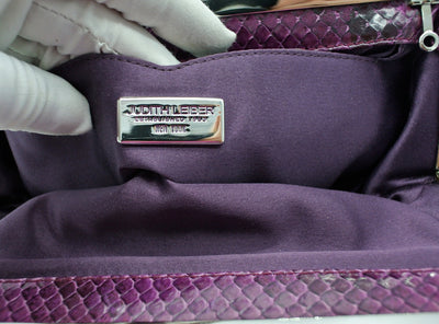 Judith Leiber Python and Amethyst Clutch Bag Judith Leiber