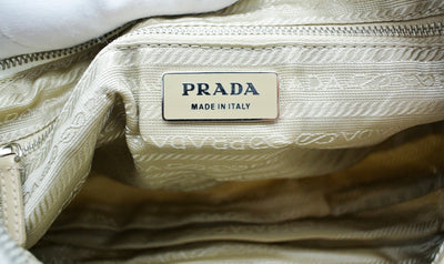 Prada Vintage Sport White Tessuto Nylon Shoulder Bag Bag Prada