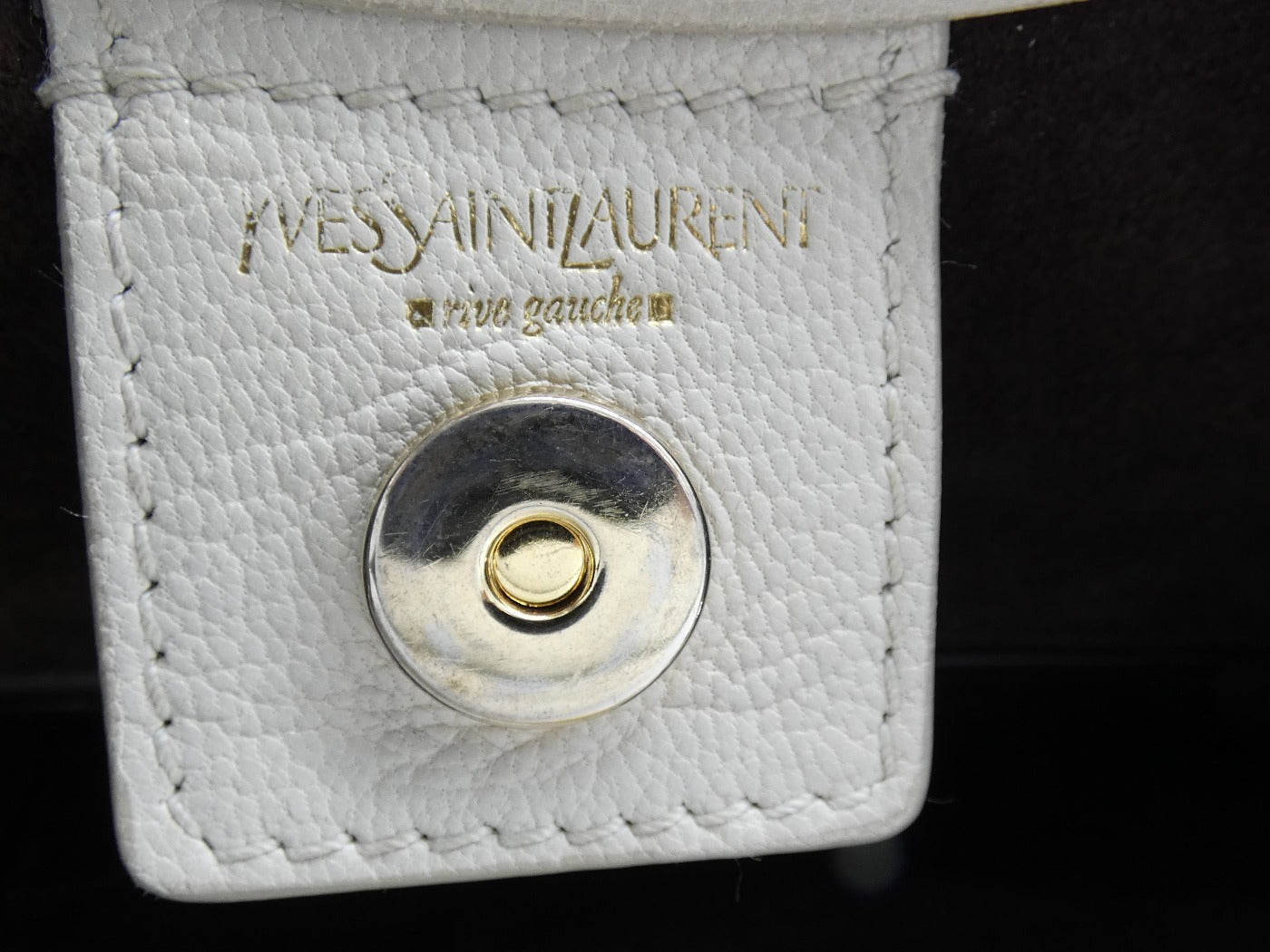 Saint Laurent - Authenticated Rive Gauche Handbag - Leather Black Plain for Women, Very Good Condition