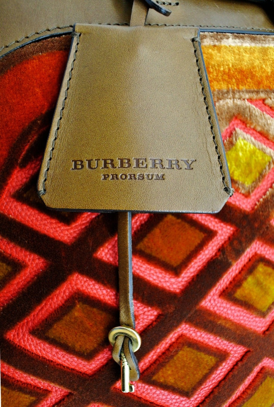 Burberry Prorsum Milverton Velvet and Leather Bowling Bag Bag Burberry