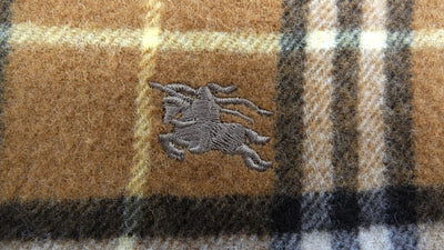 Burberry Lambswool House Check Dark Camel Scarf