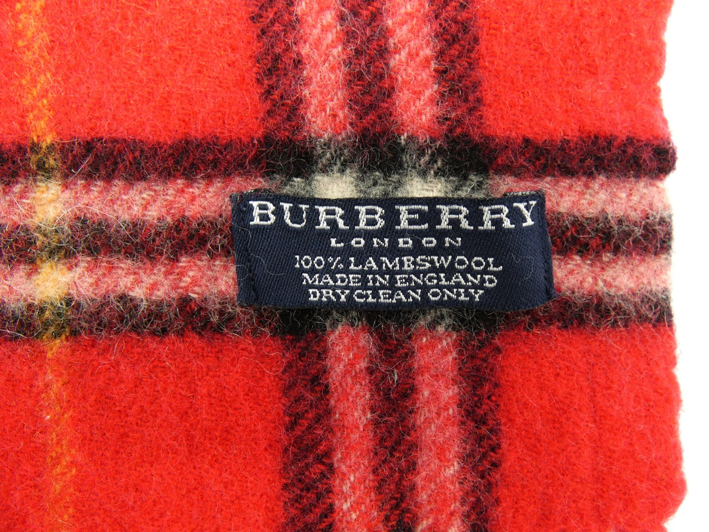 Burberry Lambswool House Check Red and Black Child's Scarf