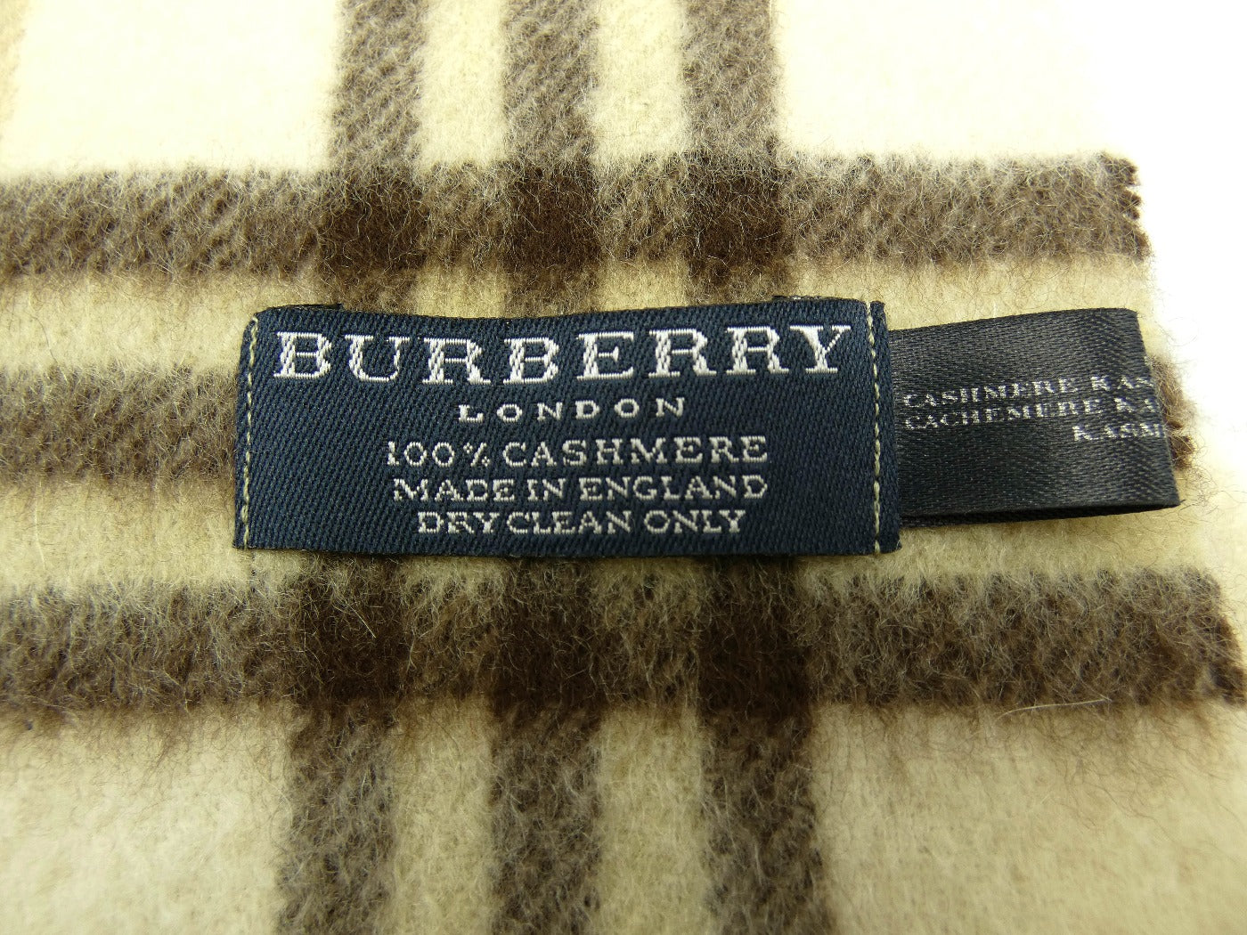 Burberry Cashmere Cream Nova Check Scarf