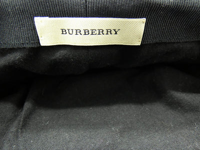 Burberry Black and Grey Wool Military Cap