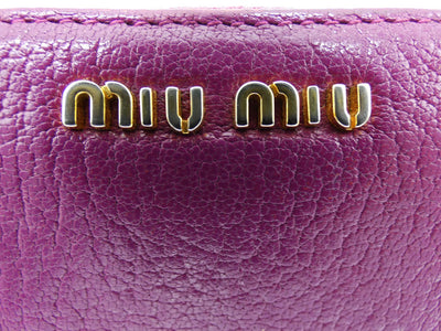 Miu Miu Fuchsia Leather Zip Continental Wallet Wallet Miu Miu