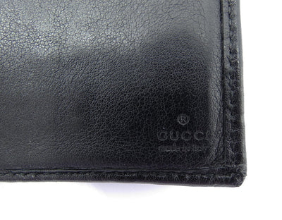 Gucci Black Leather Vintage GG Guccissima Long Wallet Wallet Gucci