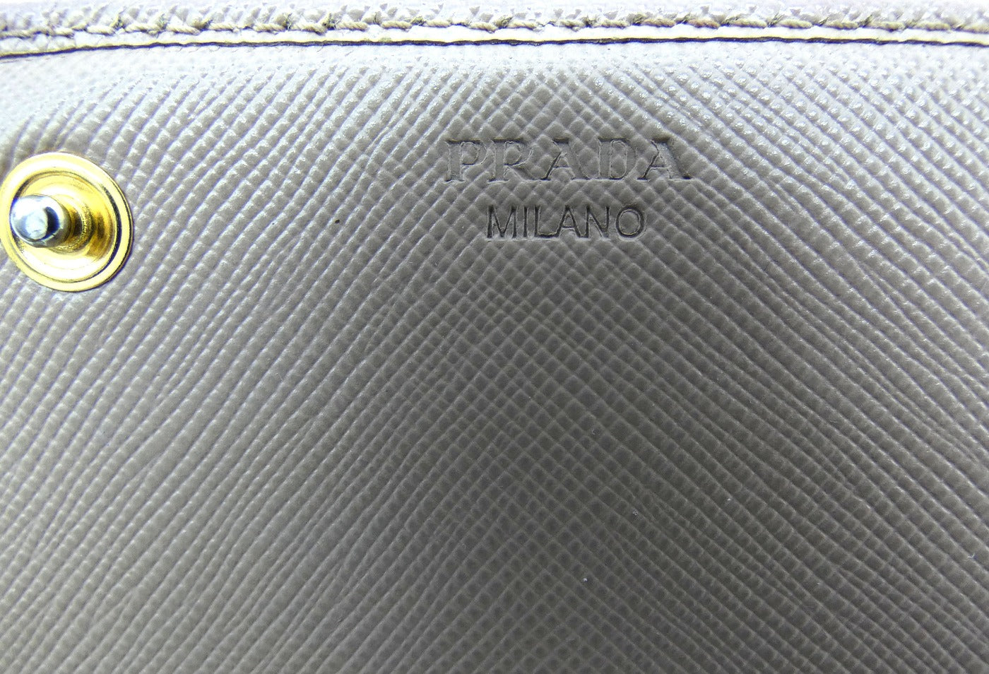 Prada Saffiano Nude Leather Continental Long Wallet