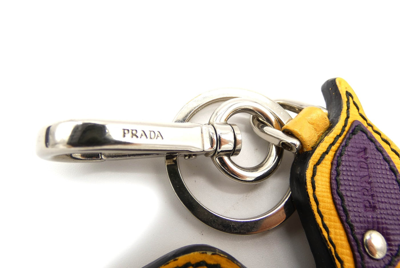 Prada Leather Butterfly Keychain