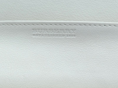 Burberry White Platted Leather Continental Wallet