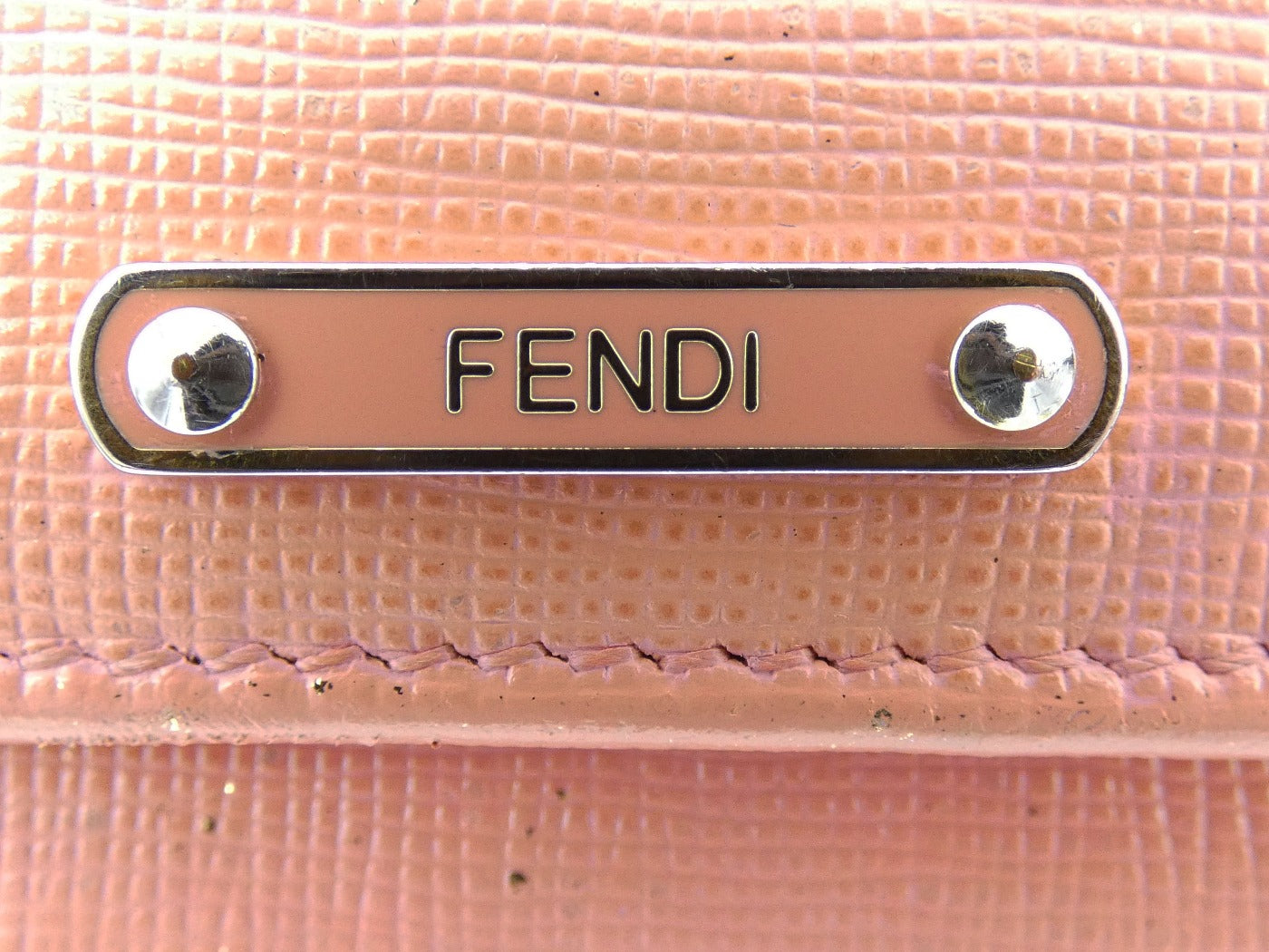 Fendi Pink Saffiano Continental Long Wallet