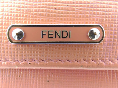 Fendi Pink Saffiano Continental Long Wallet