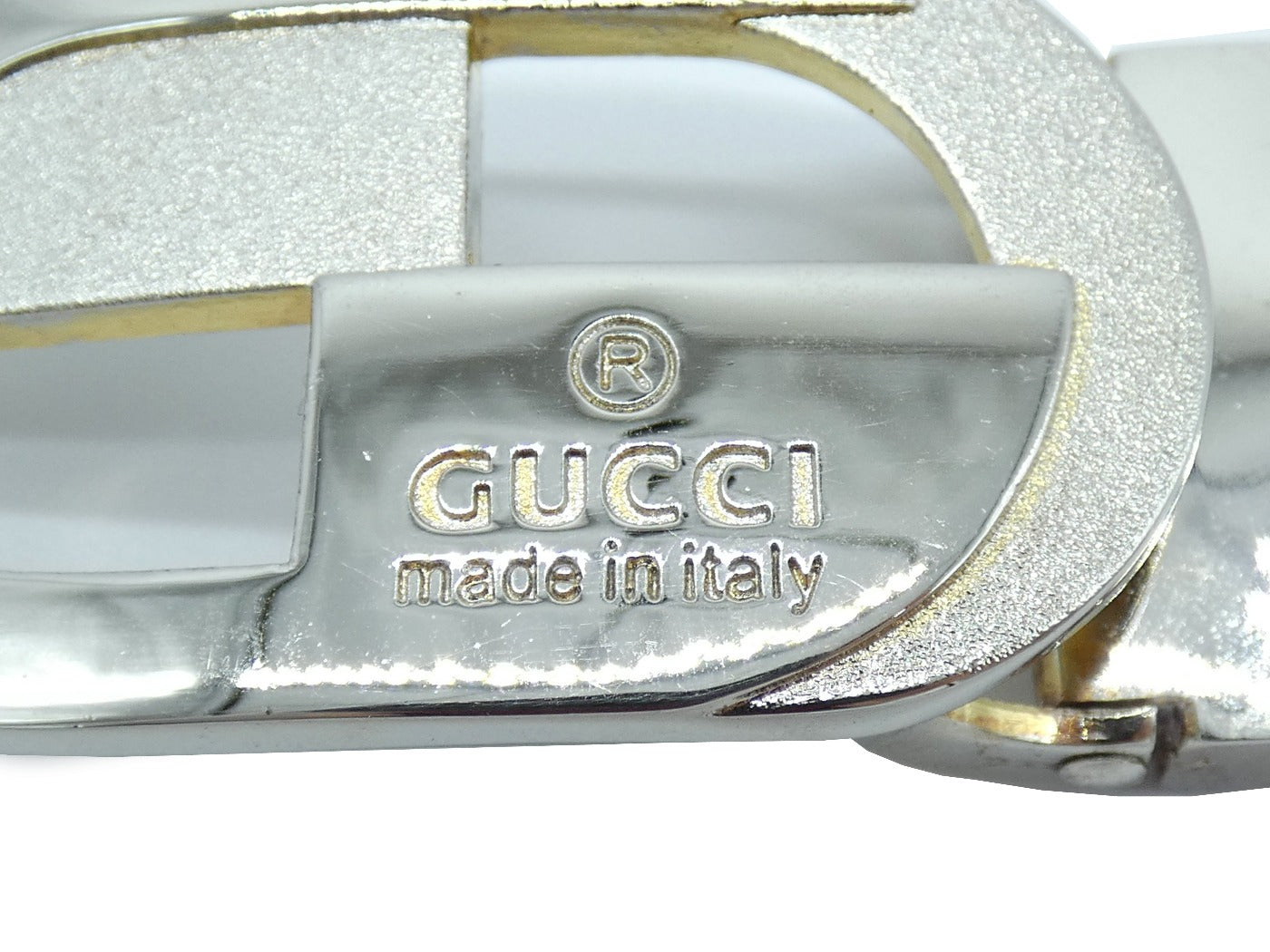 Gucci Vintage Sterling Silver Plated Reversible Belt