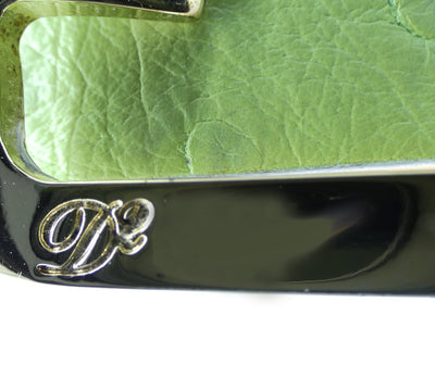 DSquared2 Green Ostrich Embossed Leather Belt