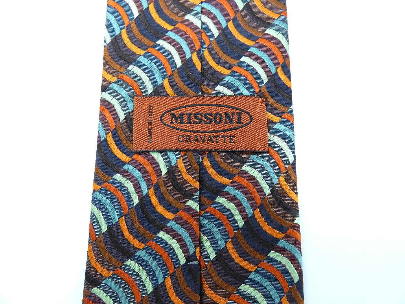 Missoni Multi Graphic Print Silk Tie Ties Missoni