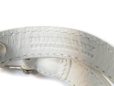 Burberry White Leather Prorsum Wrap Bracelets