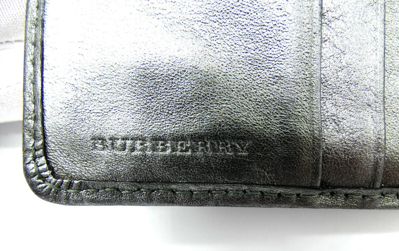 Burberry Shimmer Nova Check Fabric and Leather Compact Wallet