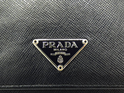 Prada Black Saffiano Card Case