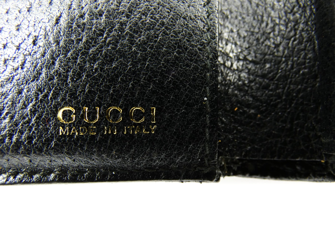 Gucci Vintage Bi-Fold Horsebit Black Leather Wallet