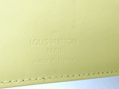 Louis Vuitton Vintage Yellow Epi Trifold Portefeuille Leather Elastic Wallet