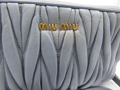 Miu Miu Matelassé Crossbody Double Zip Bag