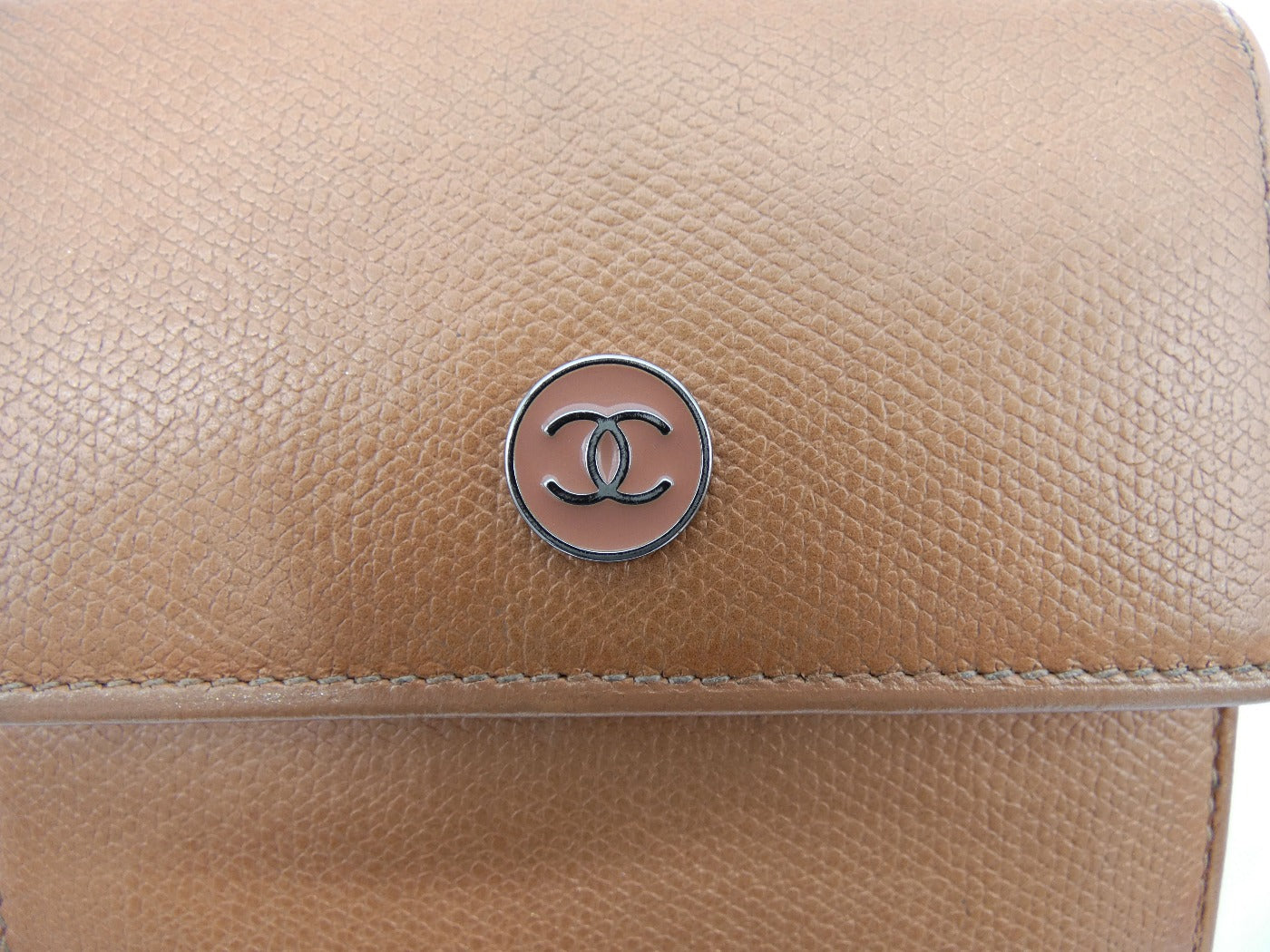 Chanel Pearlescent Leather Coco Snap Bi-Fold Wallet Wallet Chanel