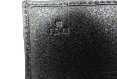 Fendi Zucca Brown Leather Long Continental Wallet