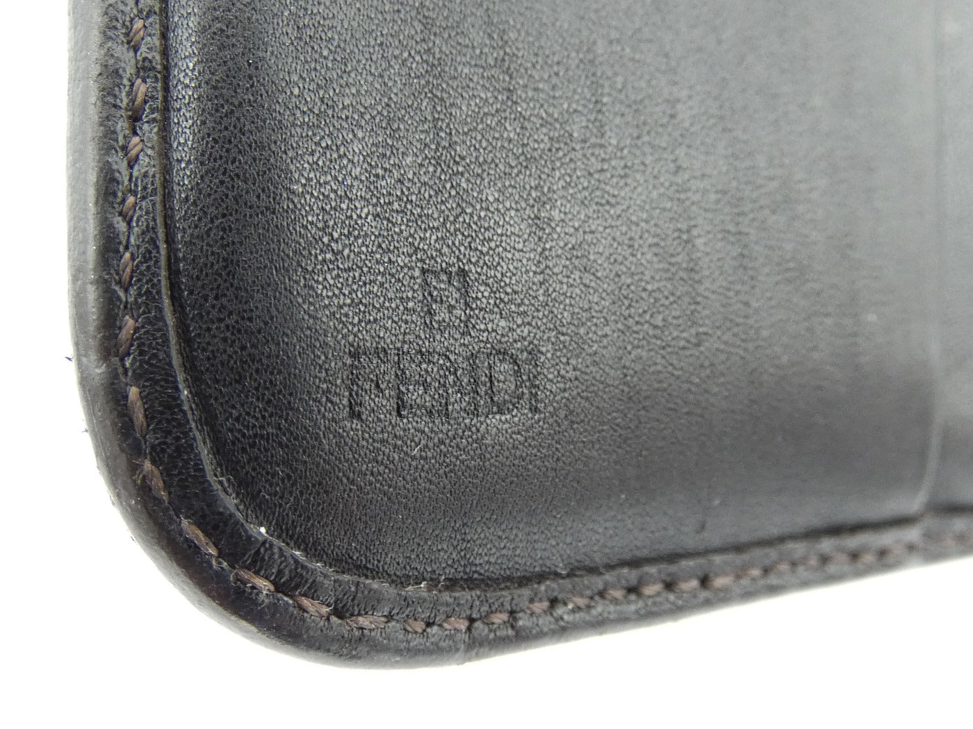 Fendi Brown Tiger Compact Zip Around Wallet Wallet Fendi