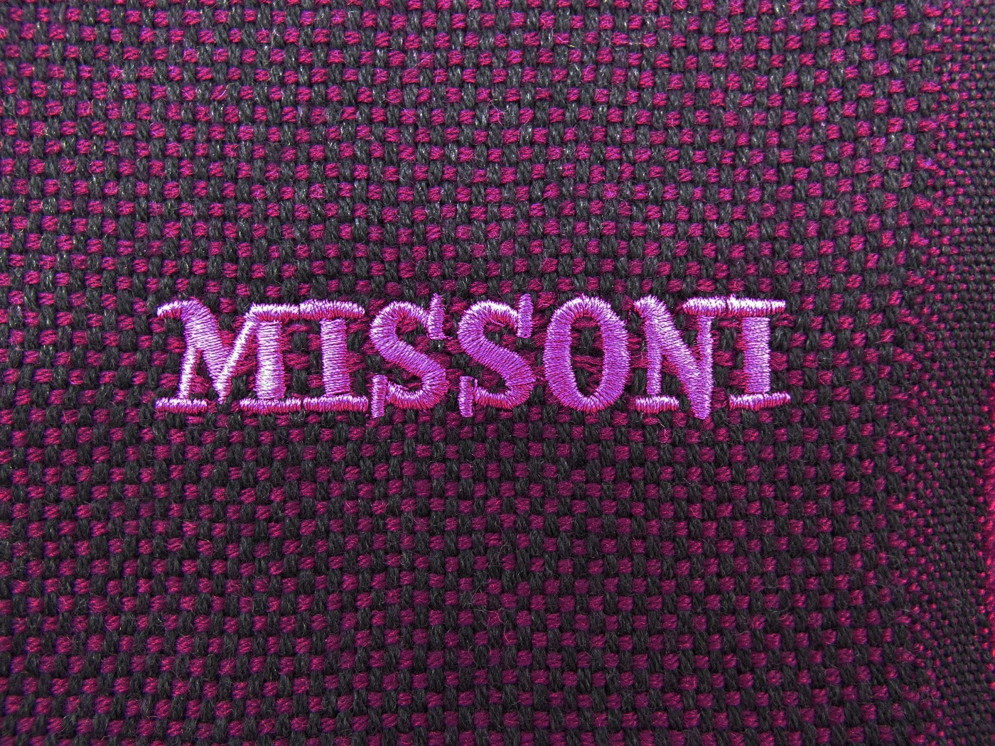 Missoni Deep Purple and Grey Wool Scarf Scarf Missoni