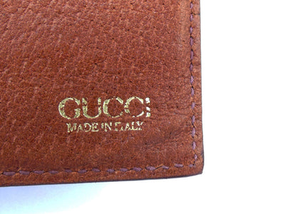 Gucci Vintage Deep Tan Leather Horsebit Clutch Wallet Wallet Gucci