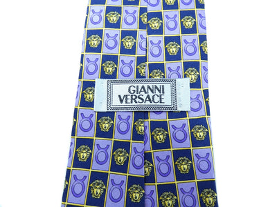 Gianni Versace Taurus Medusa Graphic Silk Tie