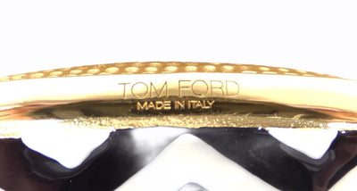 Tom Ford Black and White Enamel Cocktail Ring