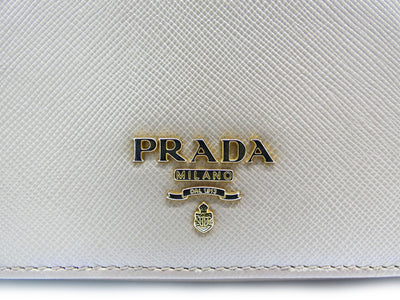 Prada Saffiano Nude Leather Continental Long Wallet