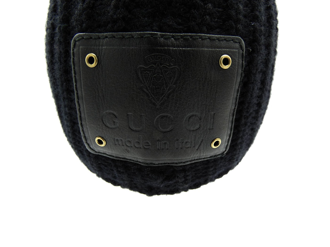 Gucci Black Wool Knitted Brimmed Hat Hats Gucci