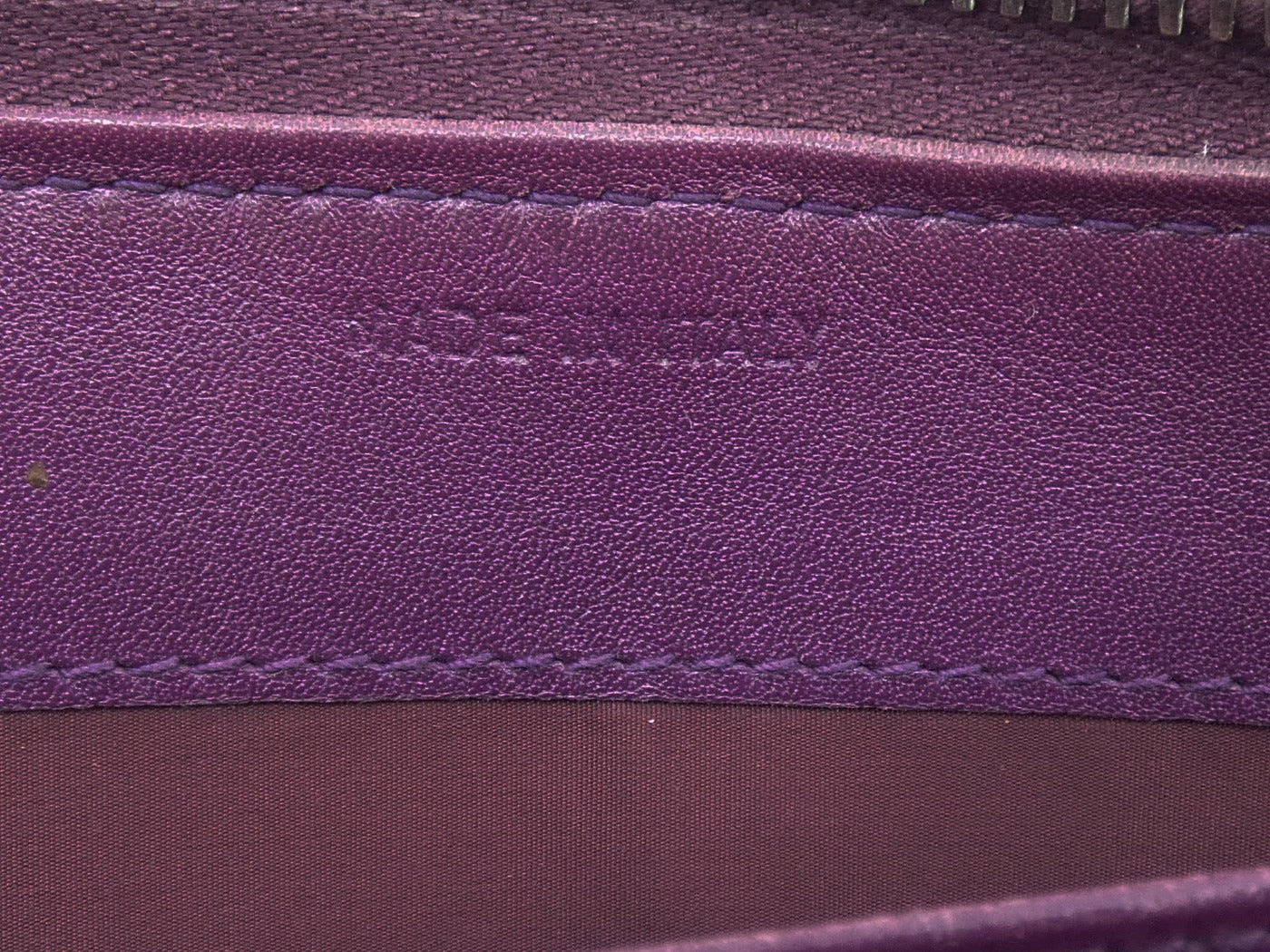 Miu Miu Purple Caiman Crocodile Continental Bow Wallet