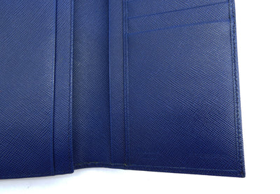 Prada Dark Blue Saffiano Long Wallet Wallet Prada