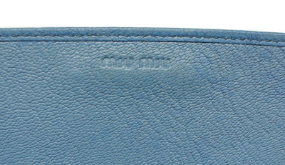 Miu Miu Blue Leather Two Way Bag/Wallet