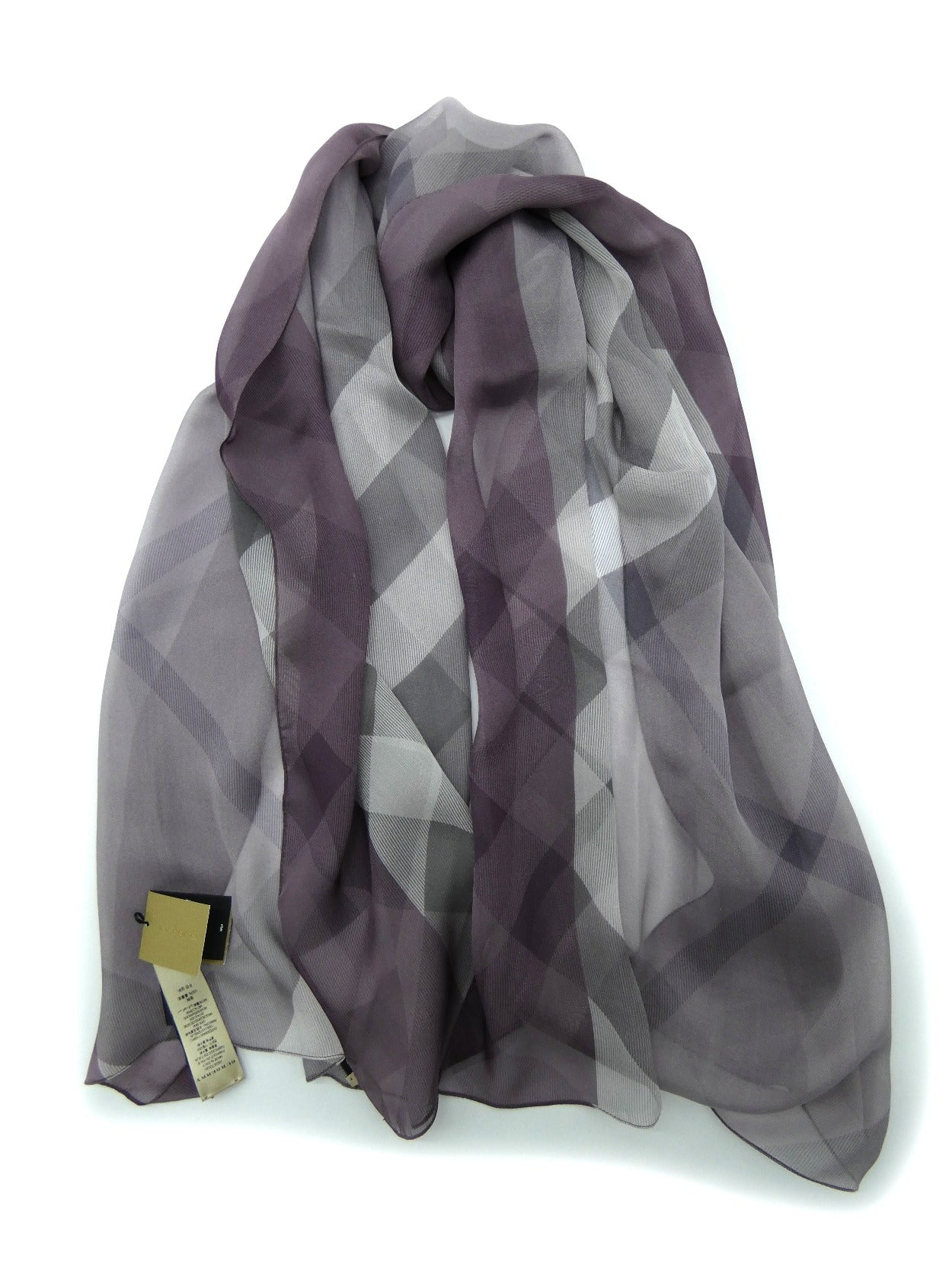 Burberry Silk Giant Nova Check Lilac Scarf Scarf Burberry