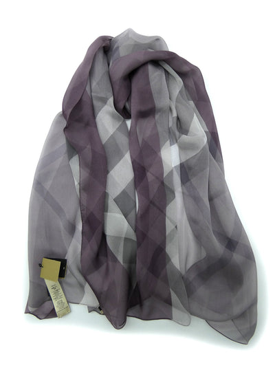 Burberry Silk Giant Nova Check Lilac Scarf