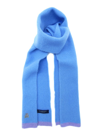 Burberry Lambswool Solid Blue Child's Scarf