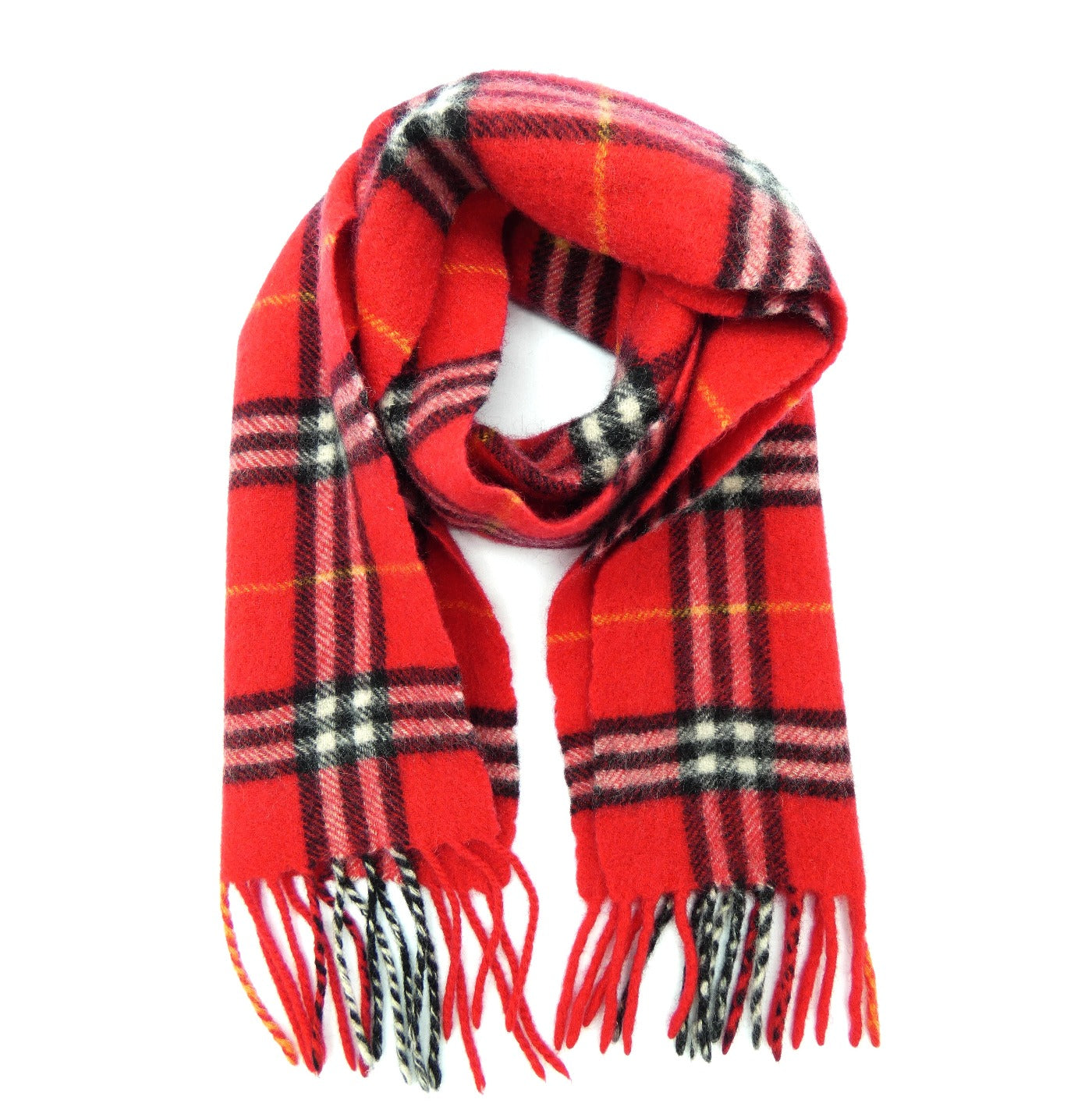 Burberry Lambswool House Check Red and Black Child's Scarf