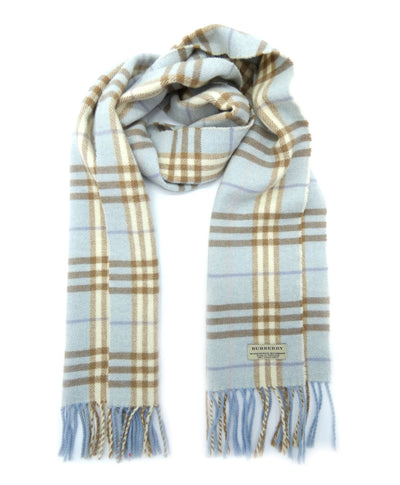 Burberry Wool and Cashmere House Check Light Blue Scarf Scarf Burberry