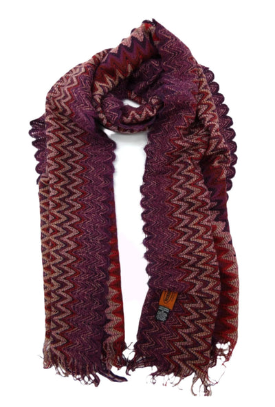 Missoni Purple and Pink Zig Zag Scarf