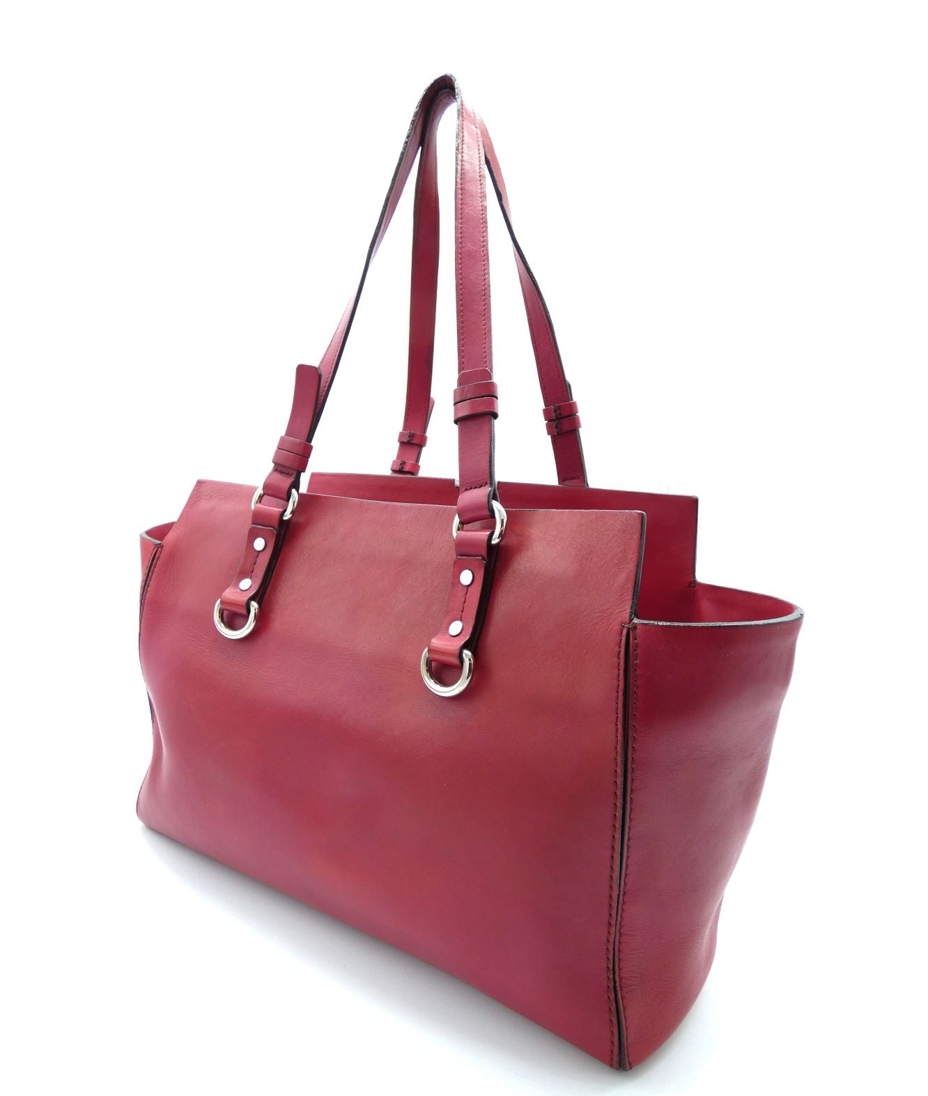 DSquared2 Red Leather Large Tote Bag DSquared2