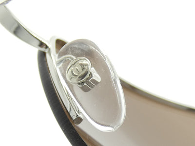 Chanel Brown Camellia Flower Rimless CC Sunglasses 4135