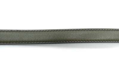 Miu Miu Dark Olive Leather Skinny Belt