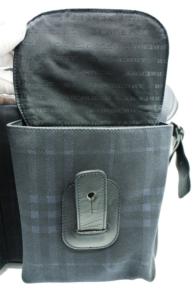 Burberry Vintage Black and Blue House Check Backpack