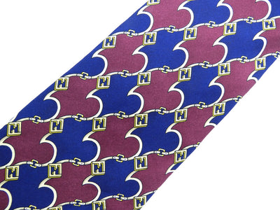 Fendi Vintage Graphic Print Silk Tie