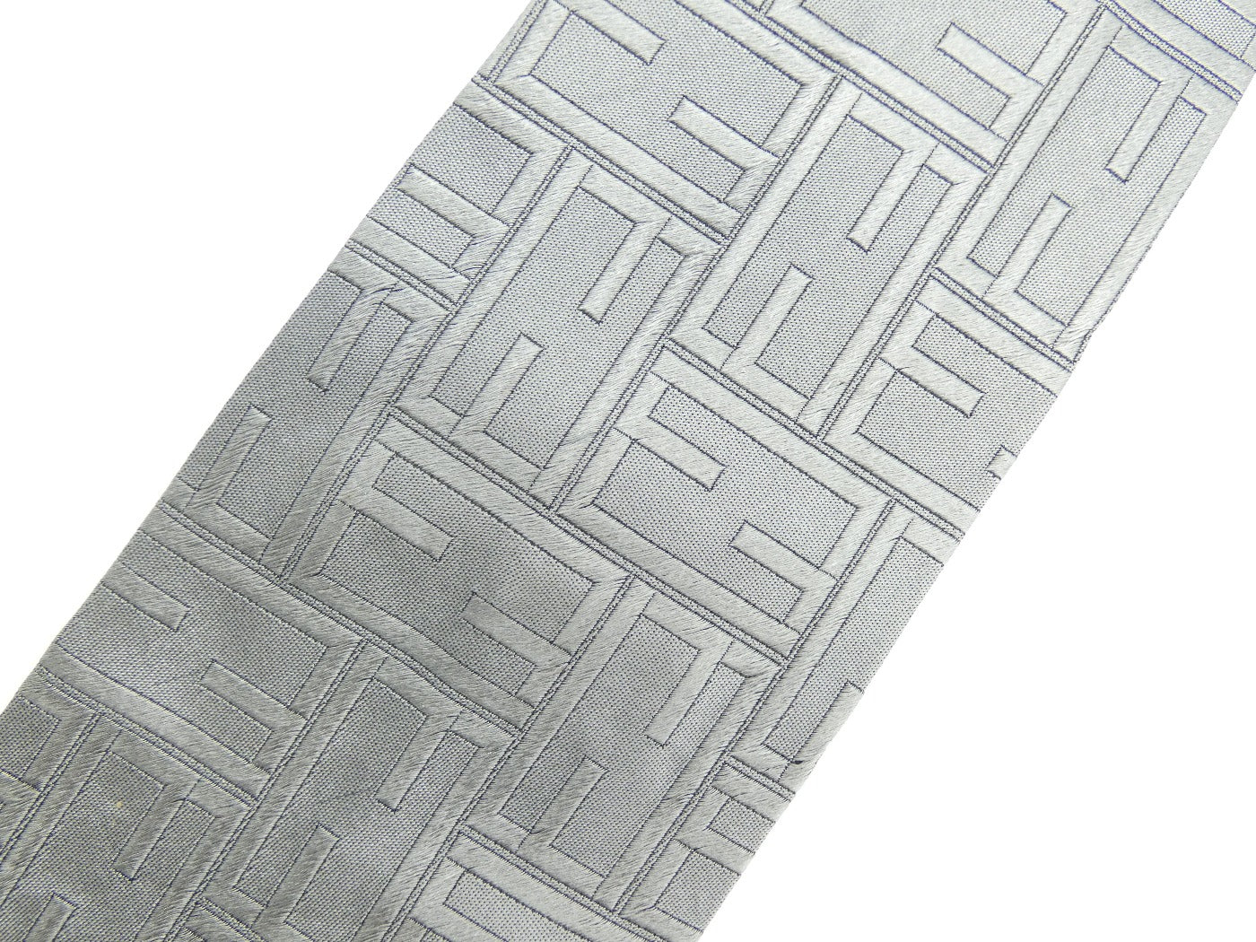 Fendi Grey FF Monogram Graphic Silk Tie